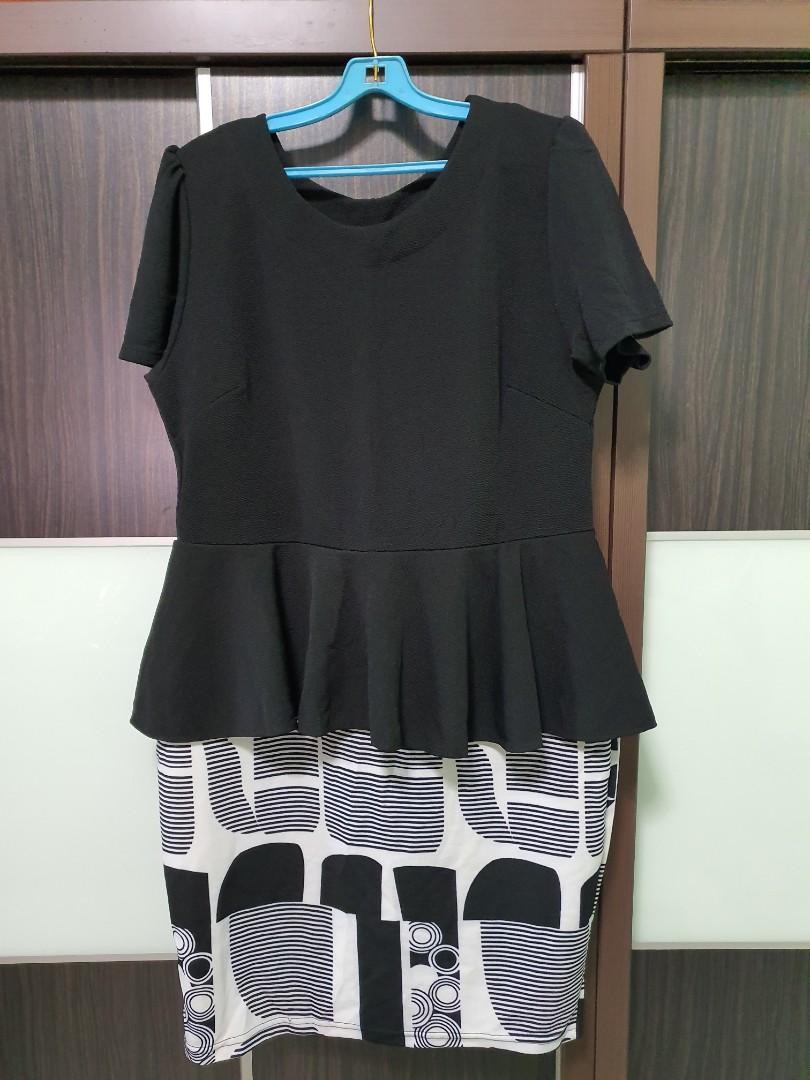 2 piece peplum dress