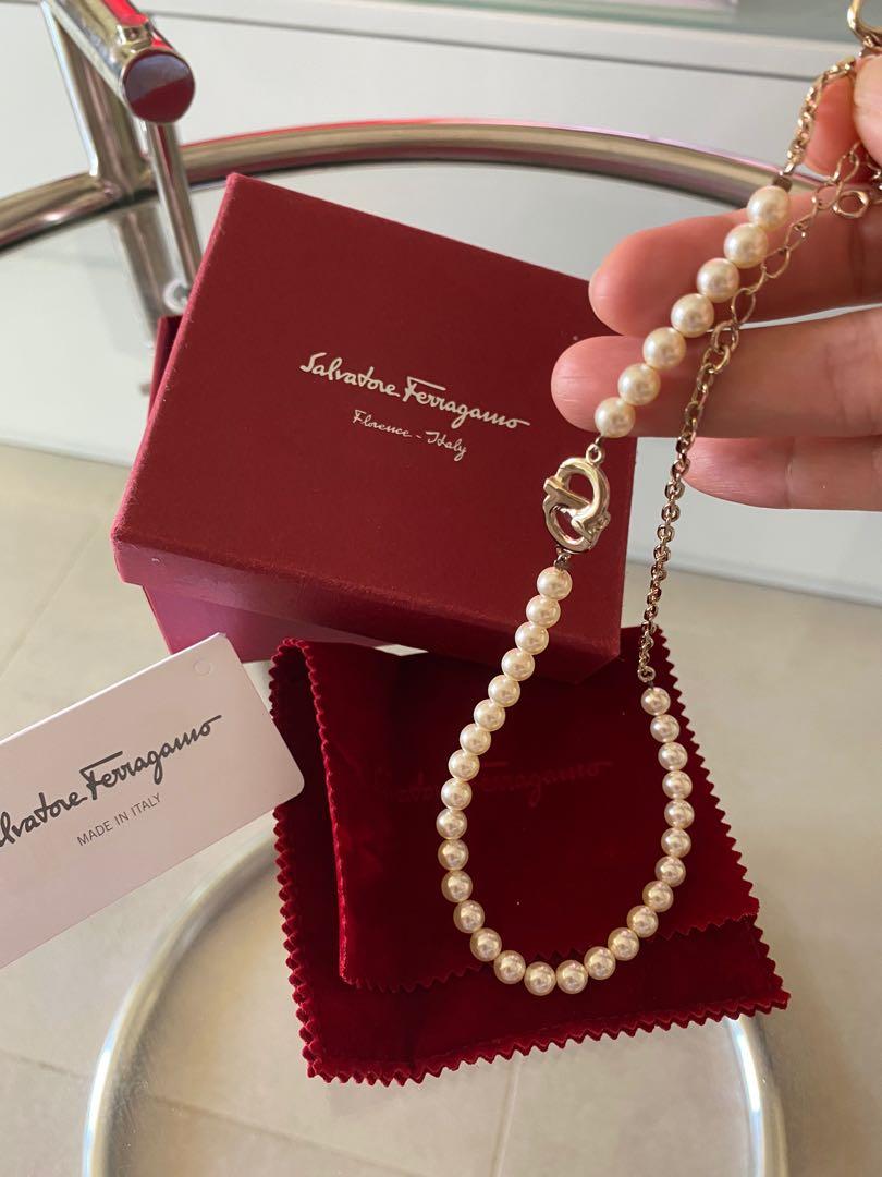 Ferragamo pearl necklace Carousell
