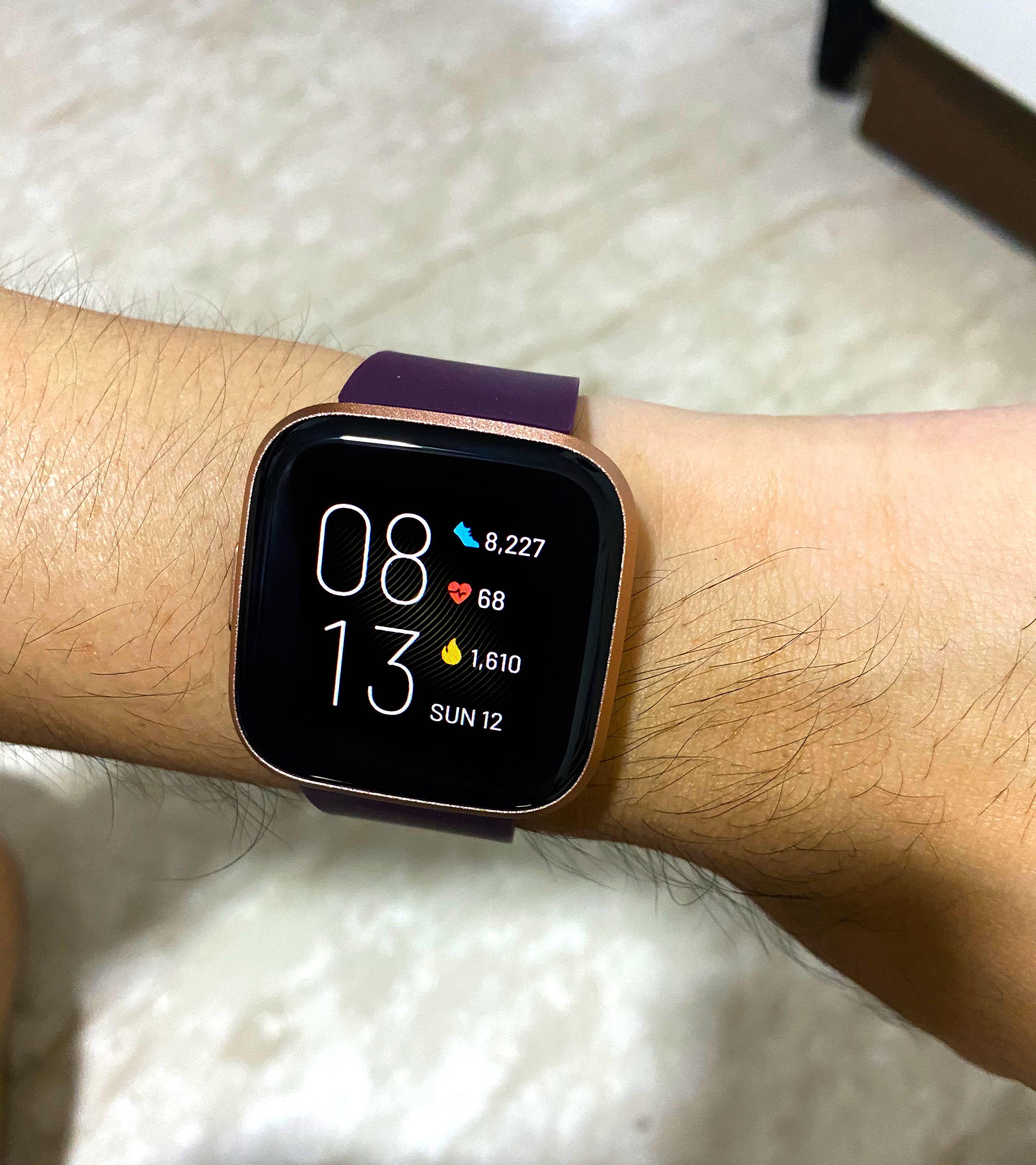 fitbit versa bordeaux copper rose