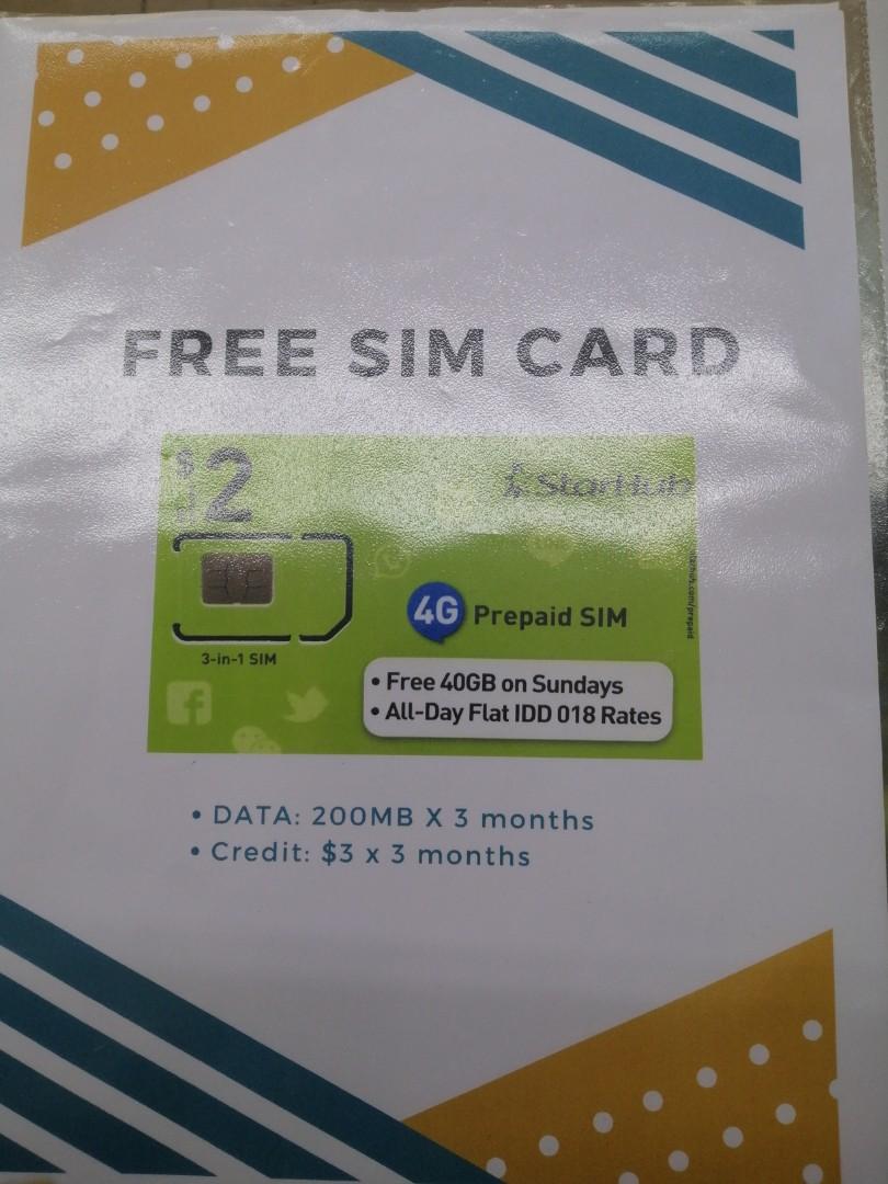 Free Starhub Sim Card Read Description Carefully Free Items On Carousell