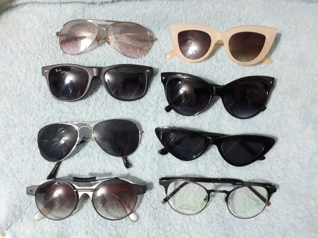 Glasses For Sale Sunnies Ray Ban Eye Channel Swatch For Only 100 150 Pesos Women S Fashion Accessories Eyewear Sunglasses On Carousell
