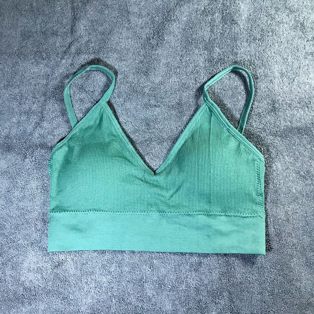 green bralette