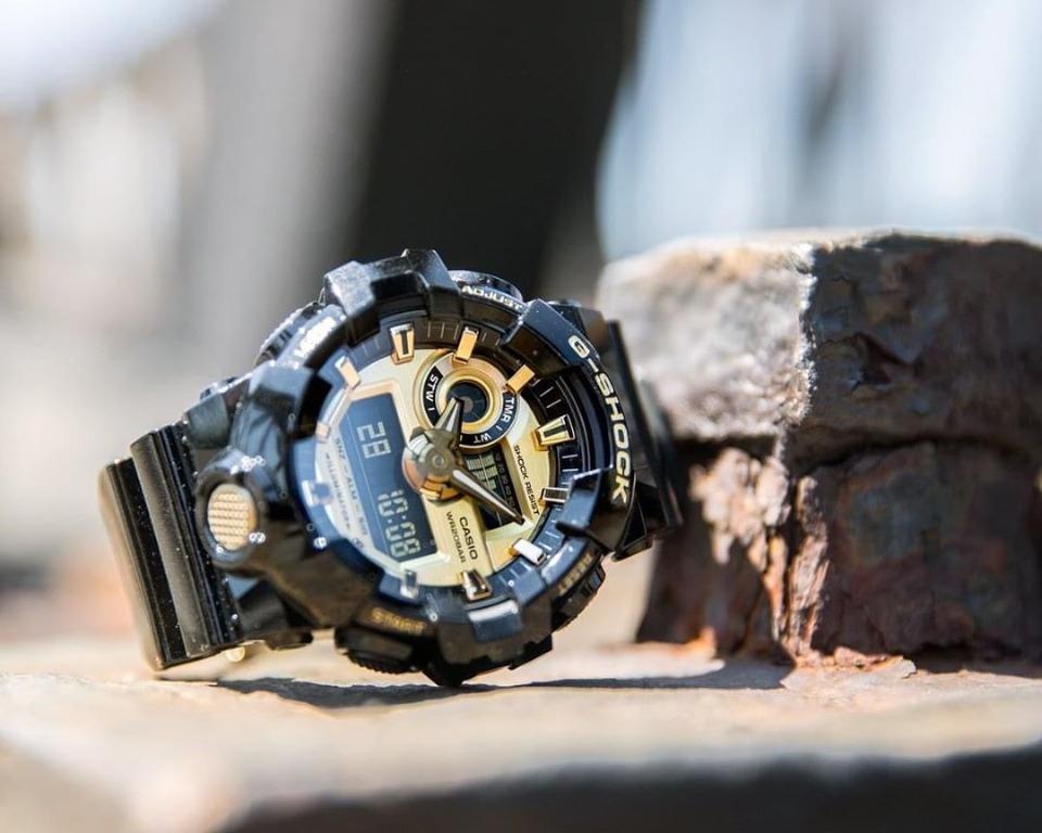 G-Shock GA-710GB-1A Black Gold Design Fashion Men's Watch GA-710GB-1ADR,  Mobile Phones & Gadgets, Wearables & Smart Watches on Carousell