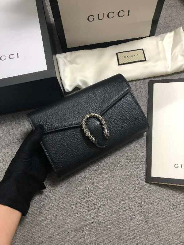 Gucci Dionysus WOC Mini Black Leather 