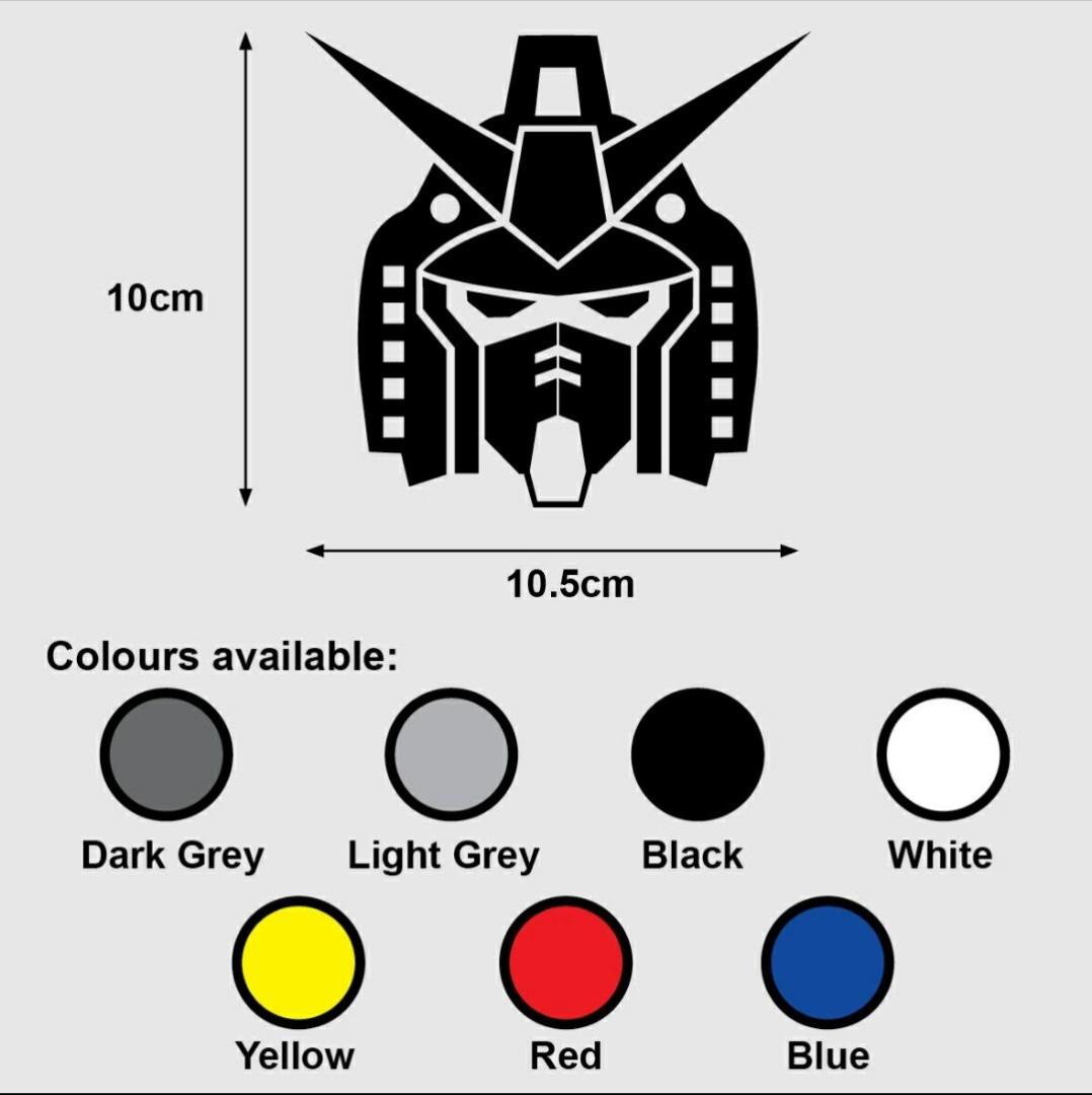 GUNDAM RX78 HEAD Premium Vinyl Sticker Decal (Mobile Suit Gundam