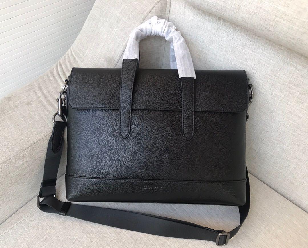 HAMILTON PORTFOLIO BRIEF (COACH F75757) BLACK/BLACK ANTIQUE NICKEL, Men