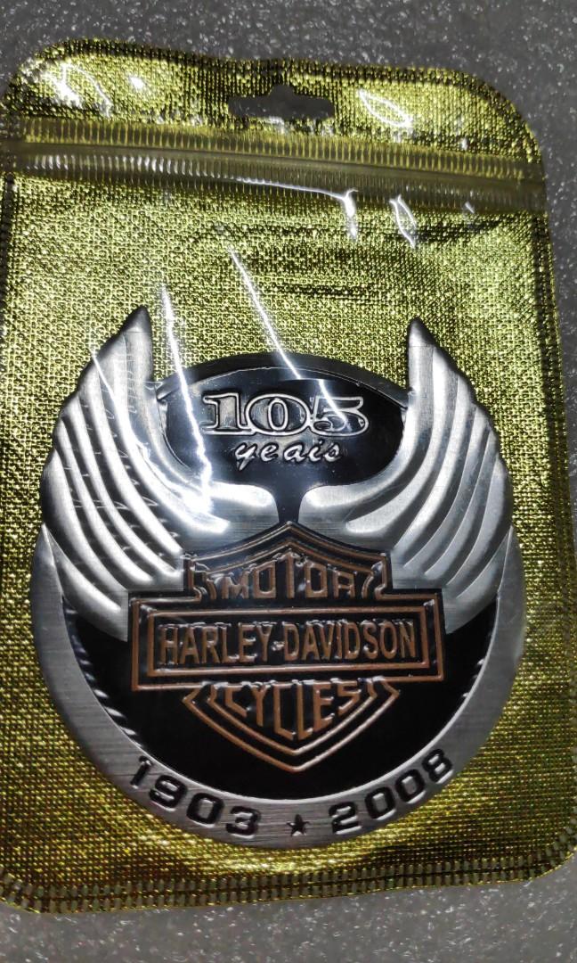 Harley Davidson 105 Year Anniversary Aluminium Emblem. Large size