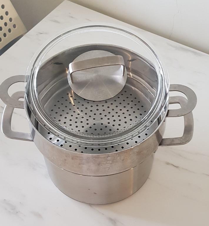 ikea 365 pot with lid stainless steel with glass lid stabil steamer insert stainless steel furniture home living kitchenware tableware other kitchenware tableware on carousell