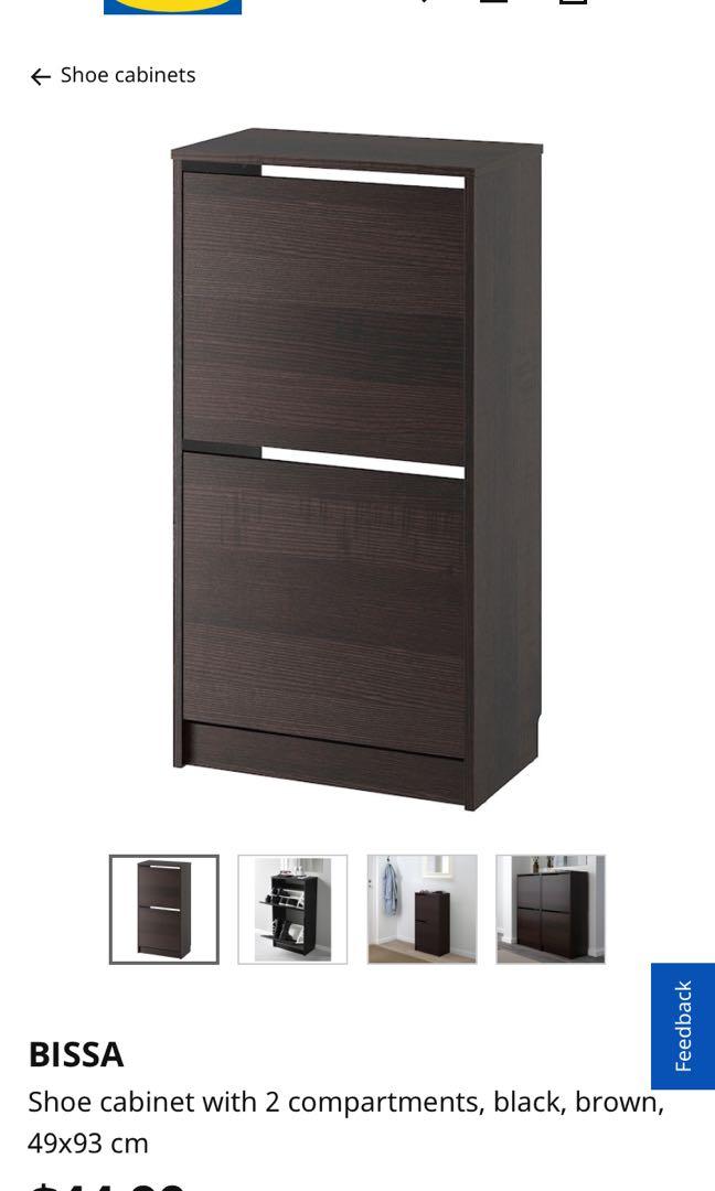Ikea Bissa Shoe Cabinet On Carousell