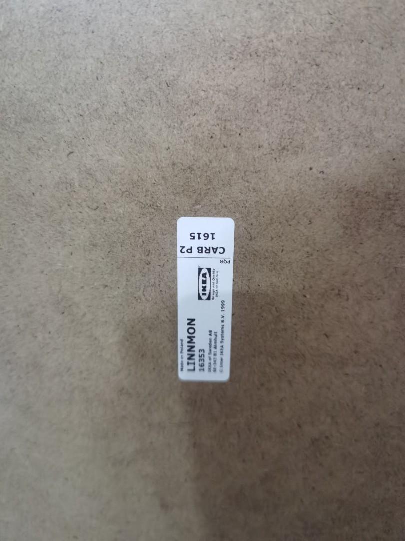 Ikea LINnmon table (Category: Tables & Sets) located in Singapore. Submitted by xxthethriftshopxx (Listing ID 1020106463, Image 2). Description: Dimension are as follow : 120cm x 60cm. Not for fussy buyer..