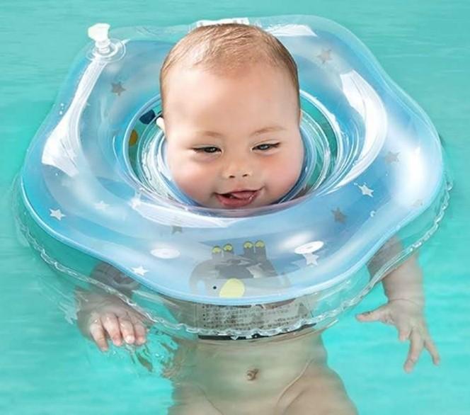 baby infant swimming neck