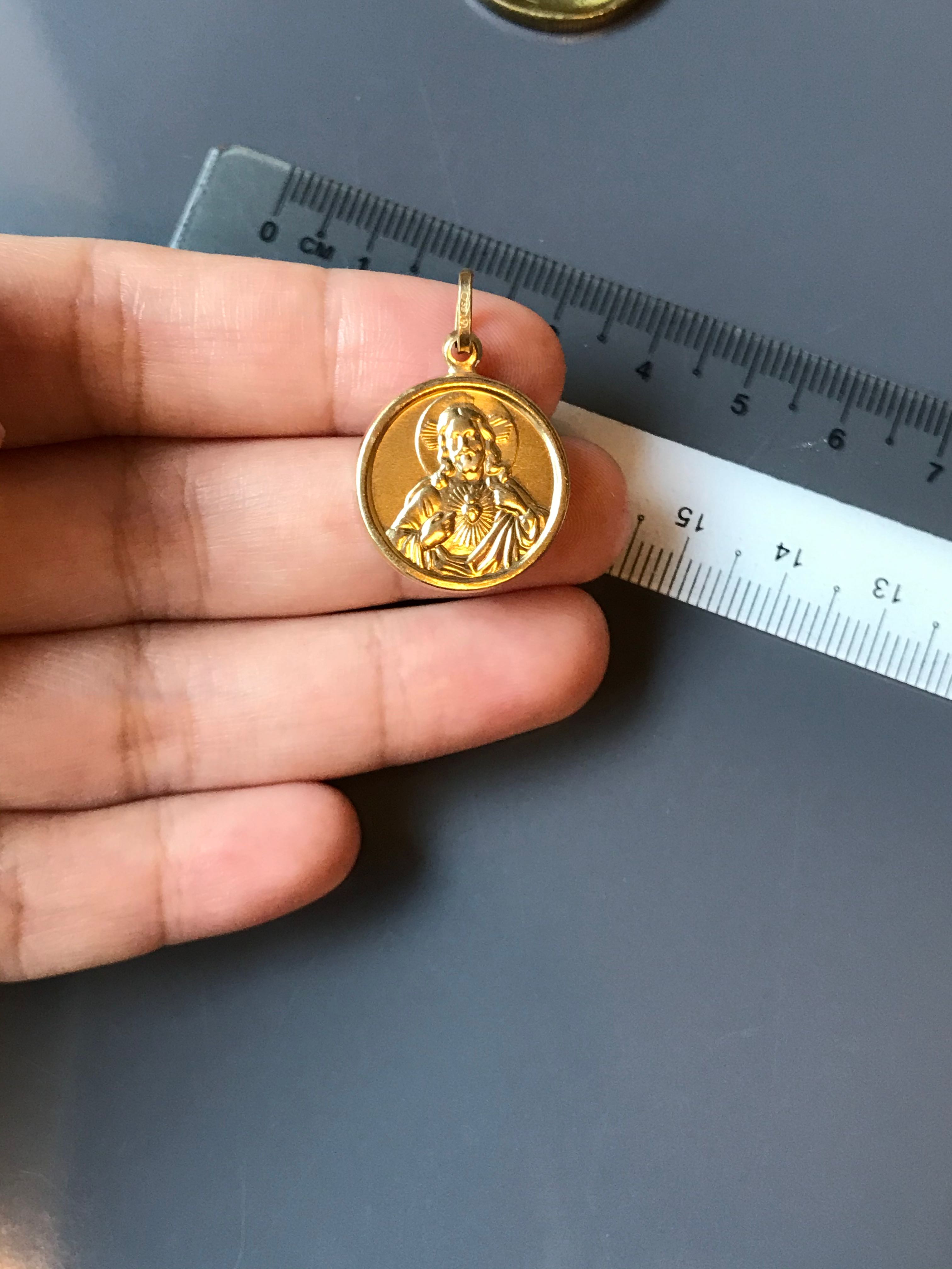 Mary and top jesus pendant