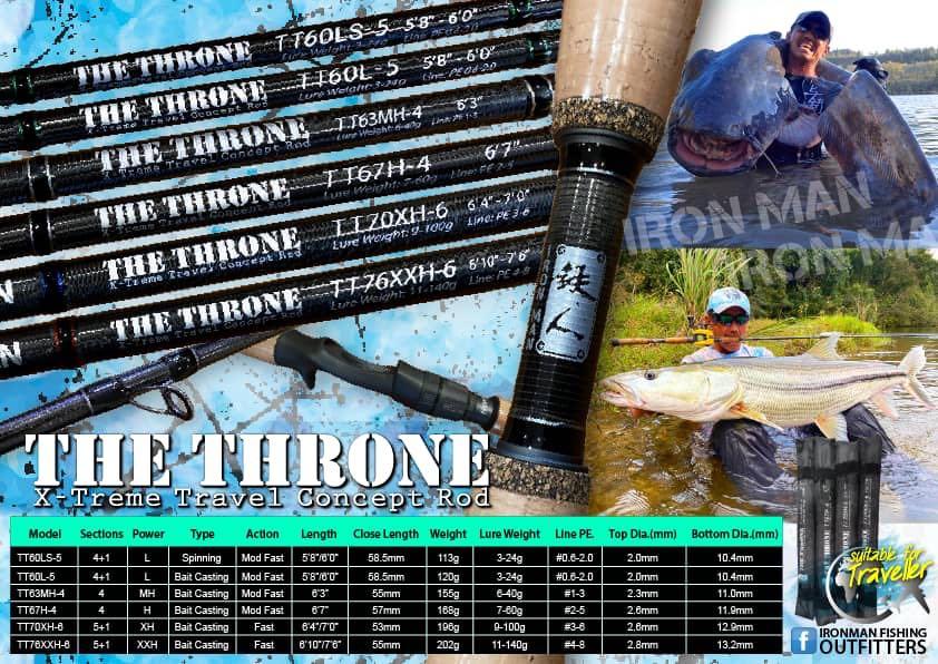 Ironman The Throne Travel Rod TT60LS5 Spinning PE0.62.0, Sports