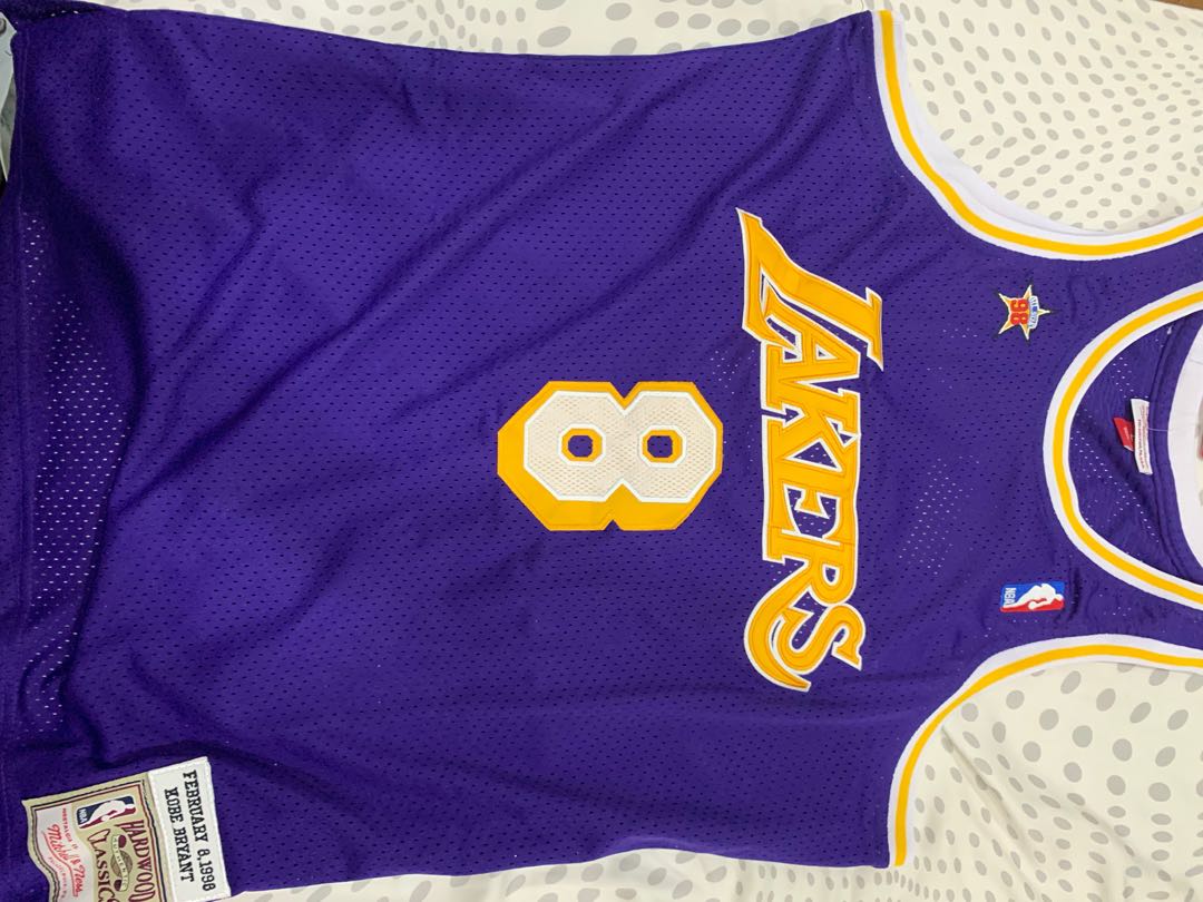 100% Authentic Kobe Bryant Mitchell Ness 98 All Star Lakers NBA Jersey Size  44 L
