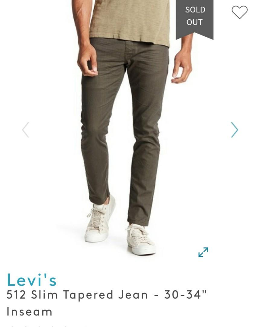 levis 512 khaki