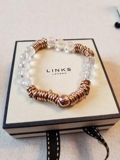 LINKS OF LONDON Rose Gold Sweetie Bracelet w Rock Crystals LINKS OF LONDON Rose Gold Sweetie Bracelet w Rock Crystals