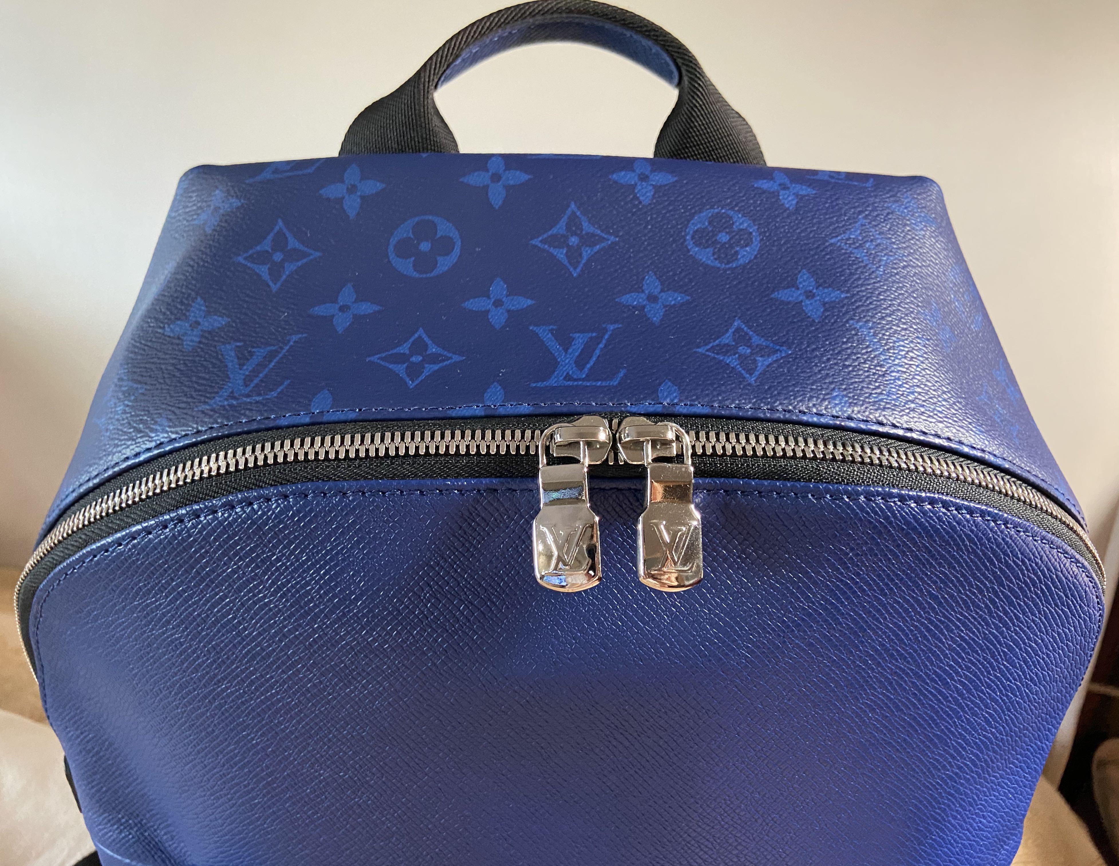 Louis Vuitton Blue Taiga Leather Discovery PM Backpack Louis Vuitton
