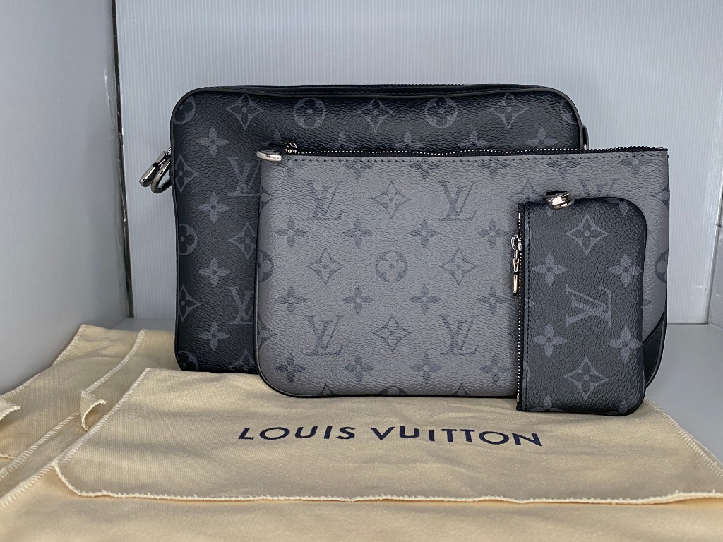 Louis vuitton monogram eclipse trio pochette store