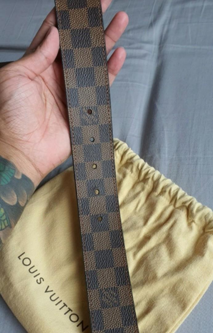 Authentic Louis Vuitton- LV Damier Belt, Men&#39;s Fashion, Accessories, Belts on Carousell