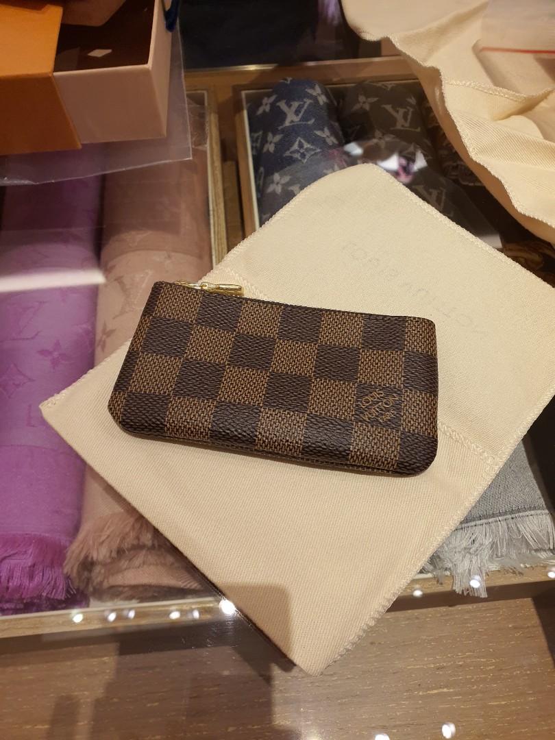 LOUIS VUITTON Trunks and Bags Damier Ebene Key Pouch Brown