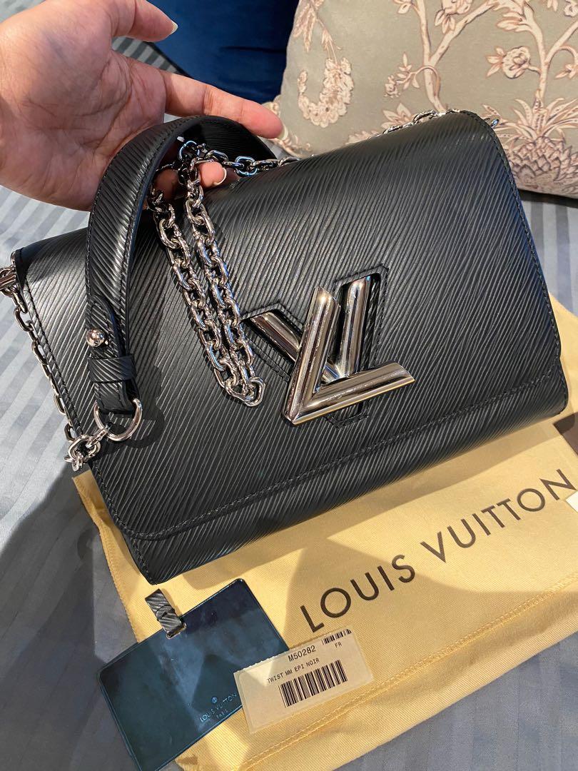 Louis Vuitton Calfskin Check Monogram Twist MM Shoulder Bag (SHF-m6U5m –  LuxeDH