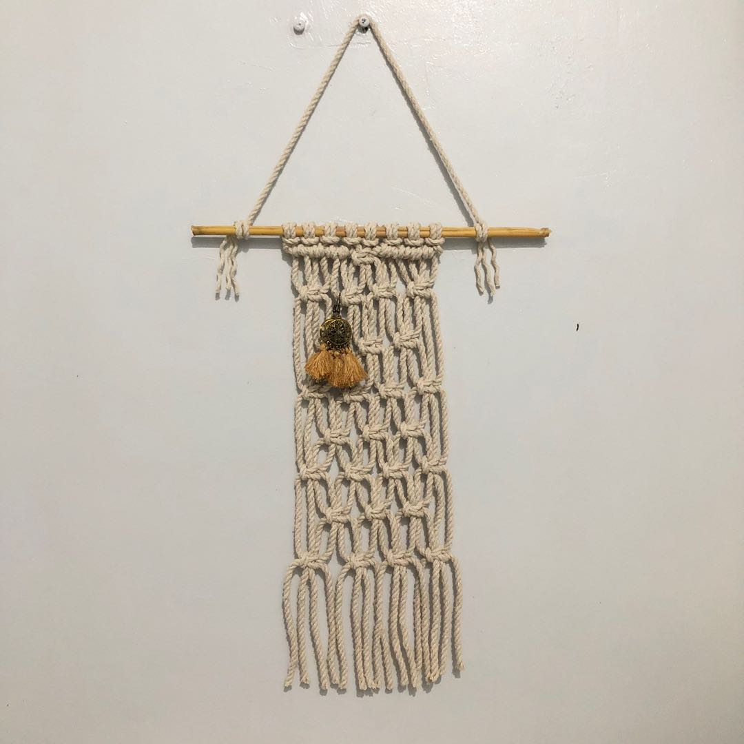 Macrame Jewelry Holder, Hobbies & Toys, Stationary & Craft, Handmade