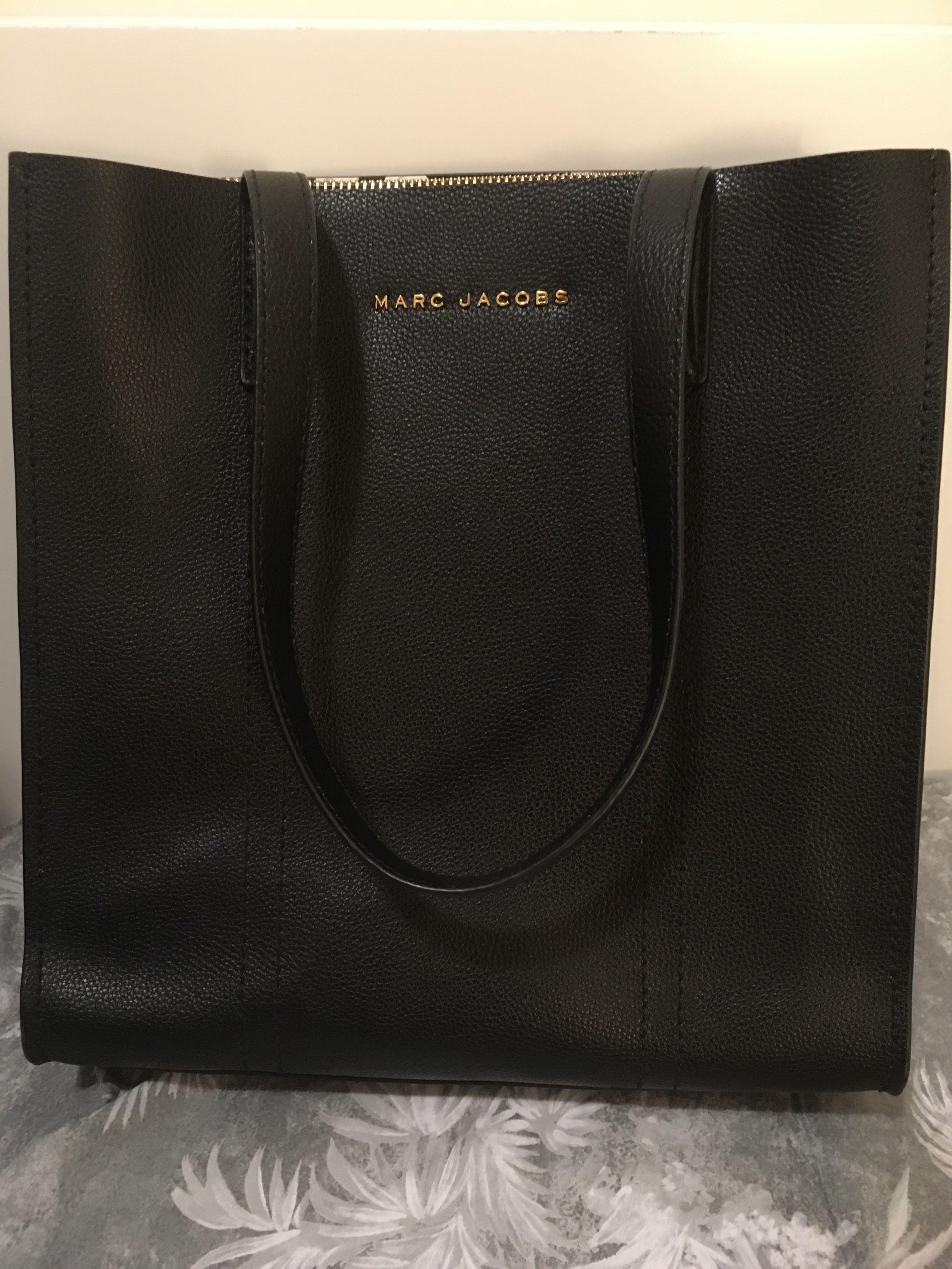 Marc Jacobs Repeat Leather Tote Black Bag