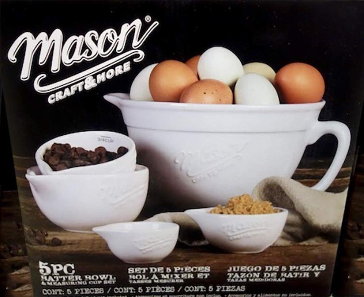 Mason Craft And More 5 Piece Batter Bowl Measuring Cup Set Home Furniture Home Appliances Cooking And Ovens On Carousell