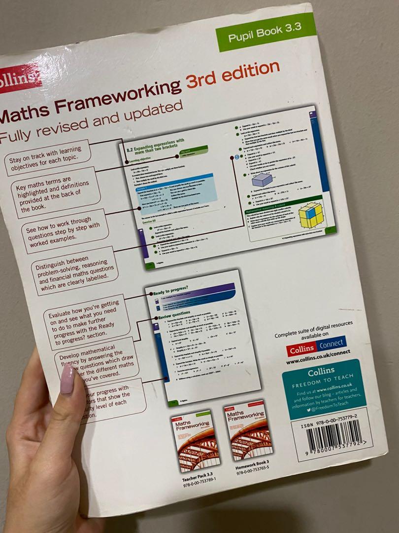 Maths Frameworking Textbook (Category: Textbooks) located in Kuala Lumpur. Submitted by strawberryymilk_ (Listing ID 1020268438, Image 2). Description: Condition : 8/10.