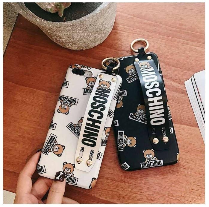 Moschino iPhone Wrist Strap Bear Case 11 Pro Max XS XR 7 6