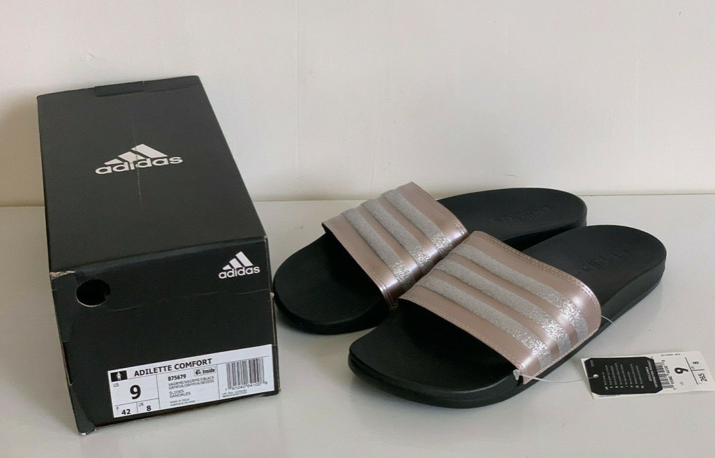 rose gold adidas sandals