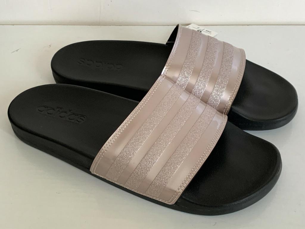 Adidas adilette slides rose gold sales
