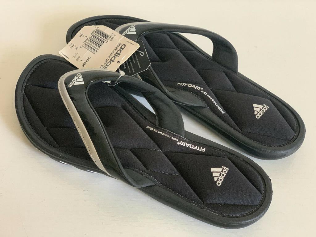 inoxidable Honestidad Complejo NEW! ADIDAS FITFOAM FOOTBED BLACK SLIP-ON SLIDES FLIP-FLOPS SLIPPERS 7 37  SALE, Women's Fashion, Footwear, Flats & Sandals on Carousell