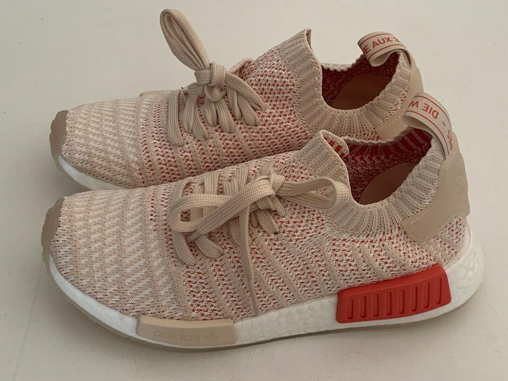 NEW ADIDAS NMD R1 PEACH PINK RED PRIMEKNIT WOMEN s BOOST SNEAKERS SHOES US 7.5 38 SALE