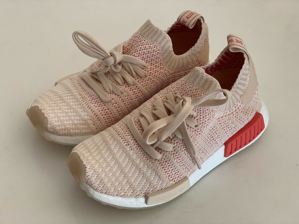 NEW! ADIDAS NMD PEACH RED PRIMEKNIT WOMEN's BOOST SNEAKERS SHOES US 7.5 38 SALE, Fashion, Sneakers on Carousell