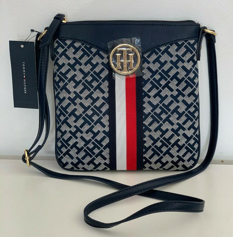 NEW TOMMY HILFIGER BLUE CROSSBODY SLING MESSENGER BAG PURSE 99