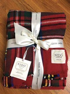 Nido Notte Italia Plaid Blanket Throw (Queen Size)