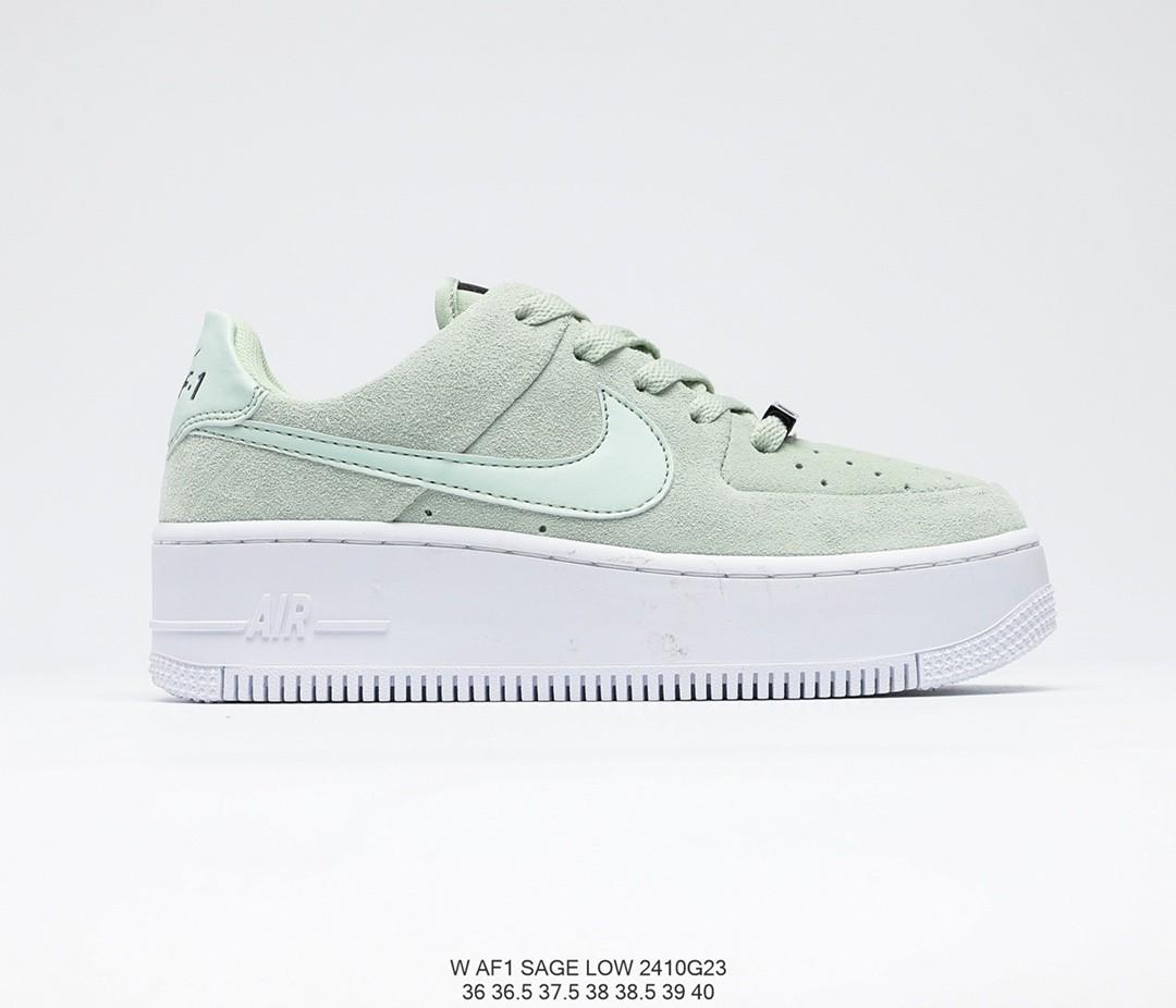 nike air force 1 sage green suede trainers