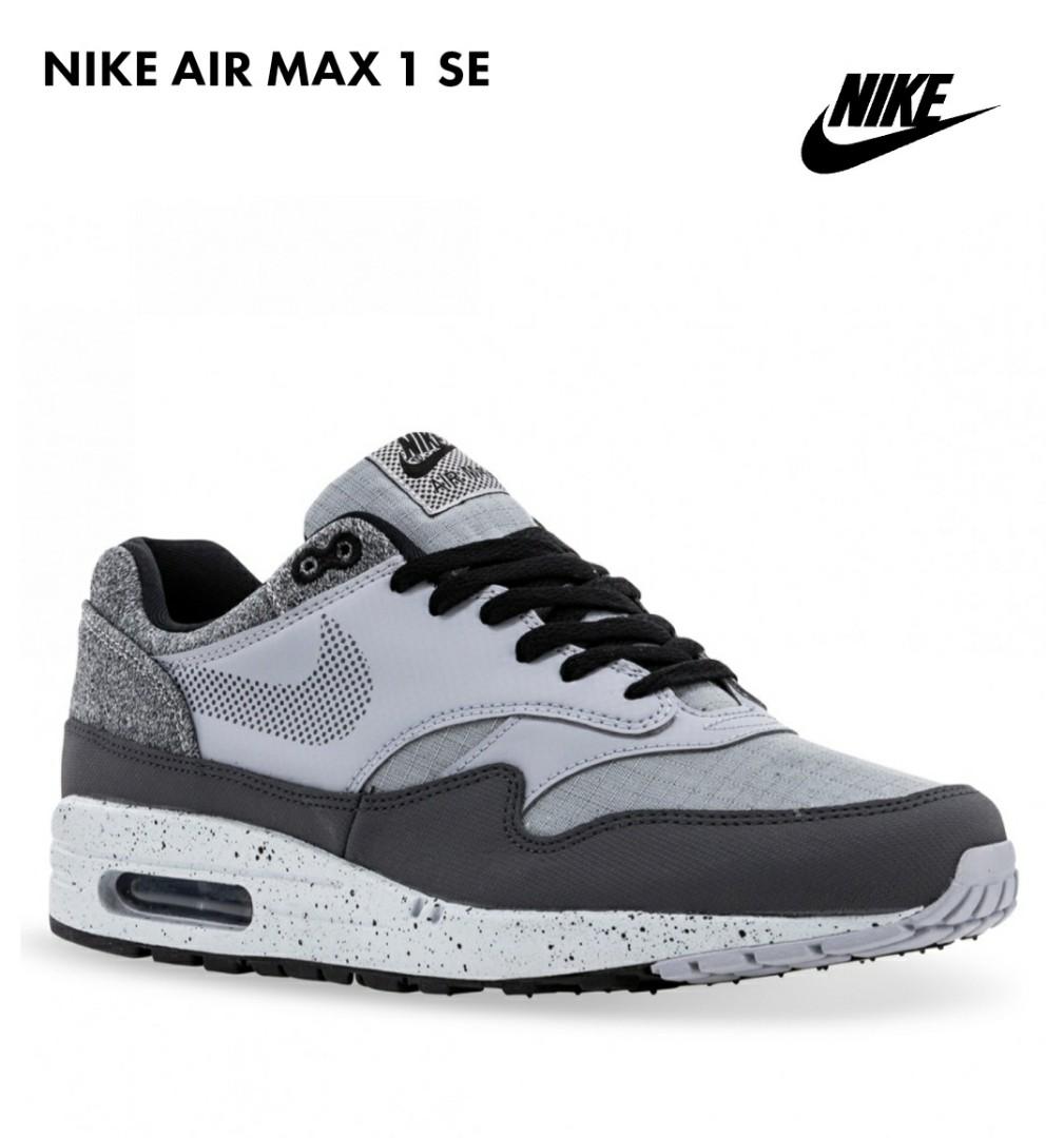nike air max 1 black grey