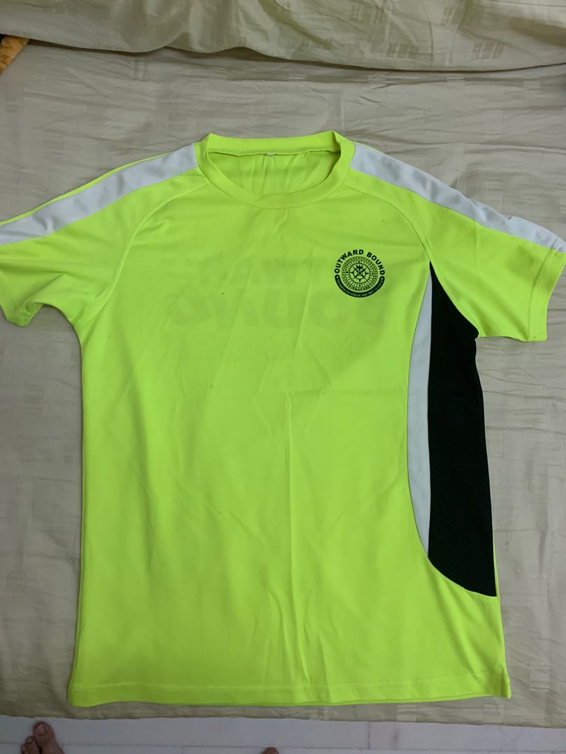 reserved* OBS neon yellow dri fit shirt 