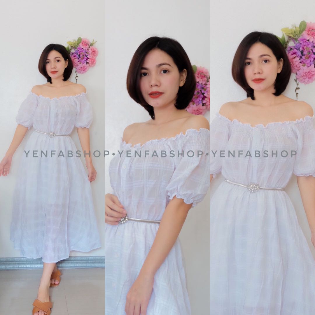 White maxi dress