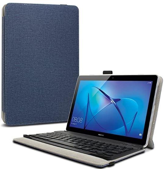 Offer Sale Infiland Case For Huawei Mediapad T3 10 Ultra Slim Cover With Wireless Bluetooth Detachable Keyboard Compatible With Huawei Mediapad T3 9 6 Inch Ips Tablet Navy Mobile Phones Tablets Others On Carousell