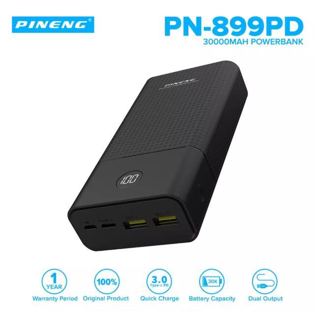 On Hand 30000mah Pineng Powerbank Heavy Duty Power User Guaranteed Original Mobile Phones Tablets Mobile Tablet Accessories Power Banks Chargers On Carousell