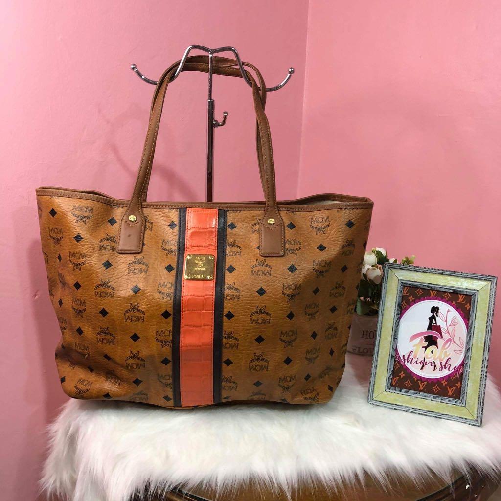 mcm tote bag pink