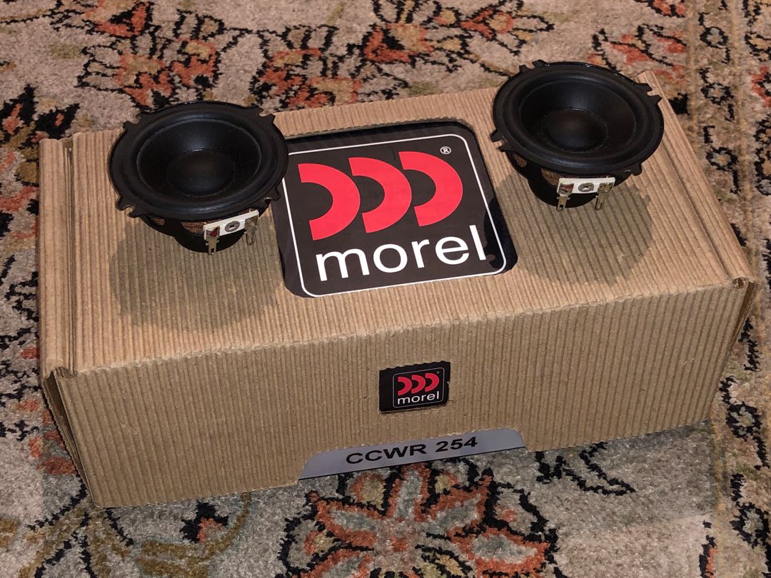 Original Morel speakers CCWR 254 wide band tweeter and midrange in one