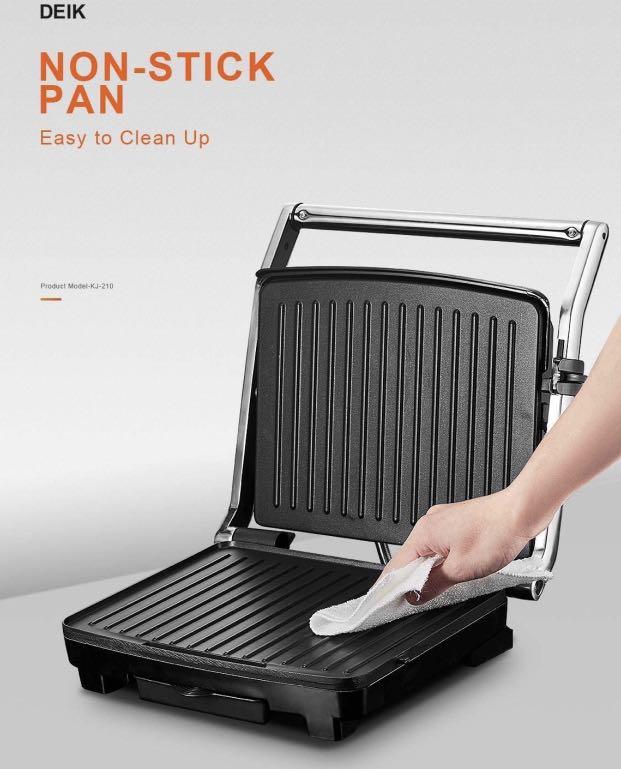 Panini Press Deik Sandwich Maker With Temperature Control Slice