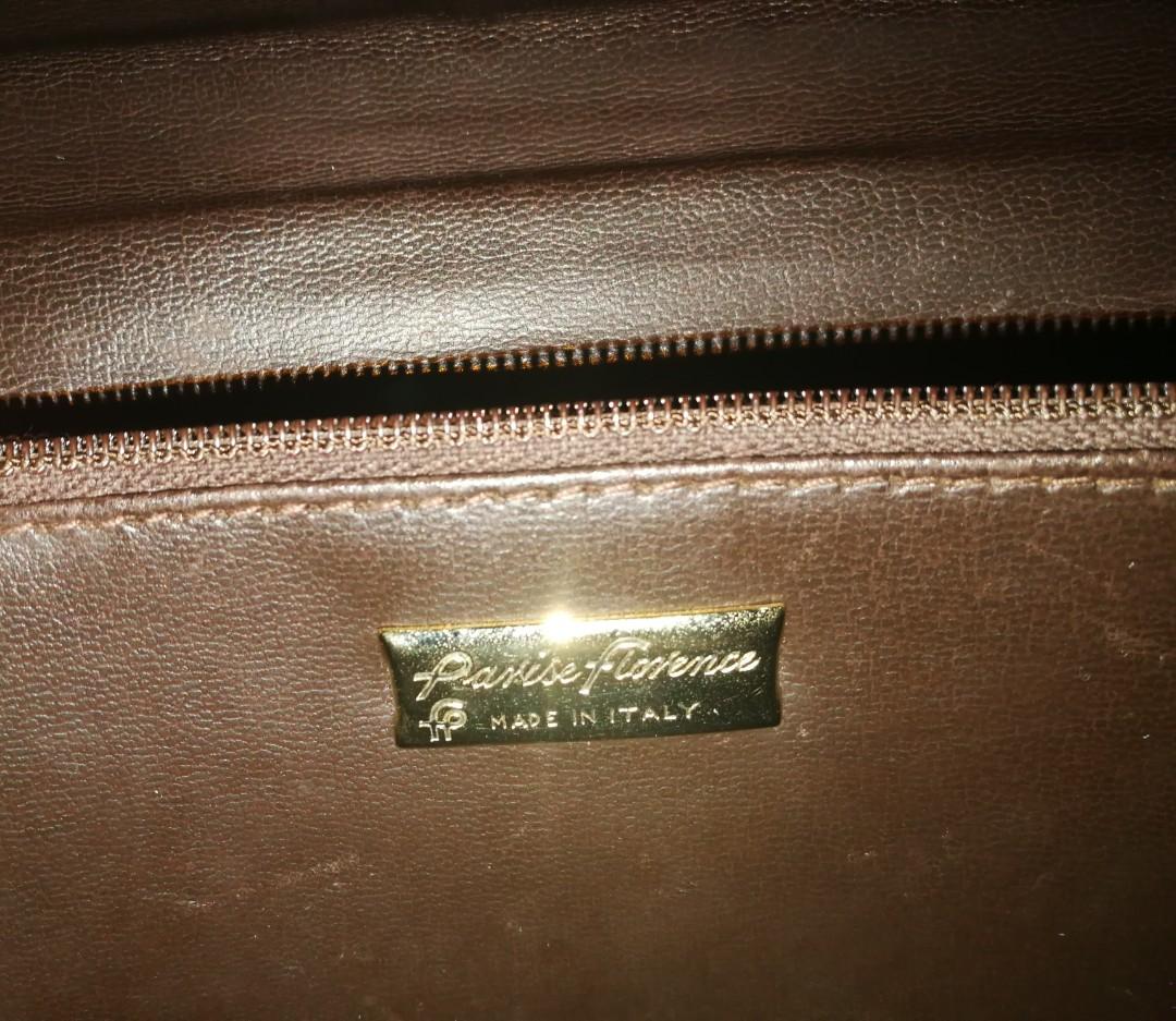 Parise Florence Genuine Leather 2 Way Bag (Clutch & Sling)/Vintage/Made