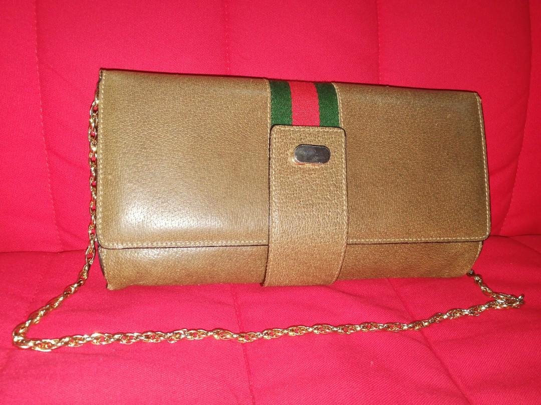 Parise Florence Genuine Leather 2 Way Bag (Clutch & Sling)/Vintage/Made