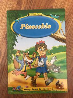 Pinocchio coloring and story book