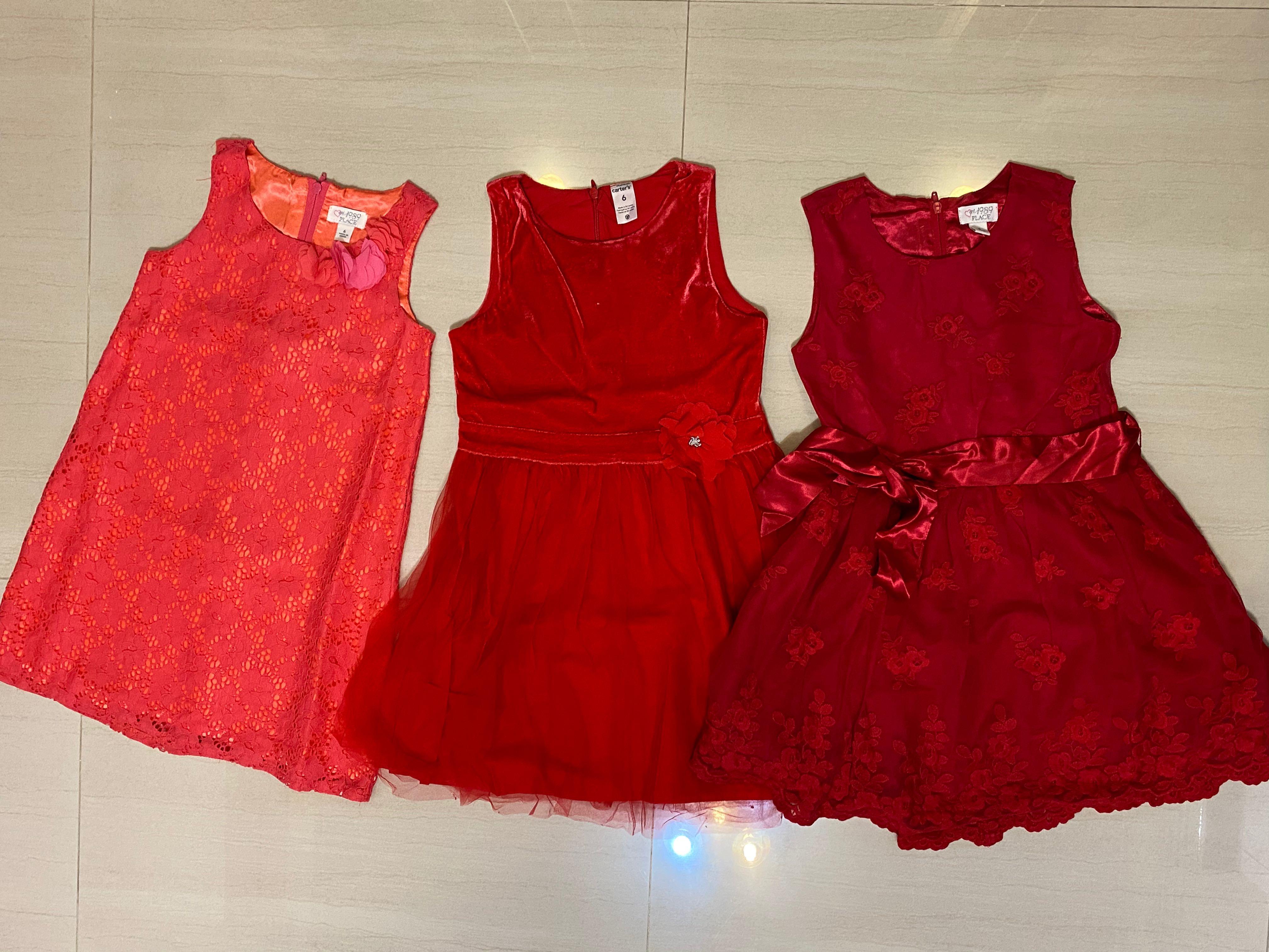 Right red dress sold PL Carters Children s Place Girls Dresses 6YO